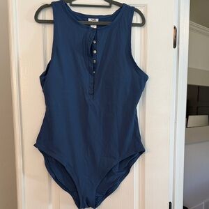 Andie Blue Ribbed Malibu One Piece